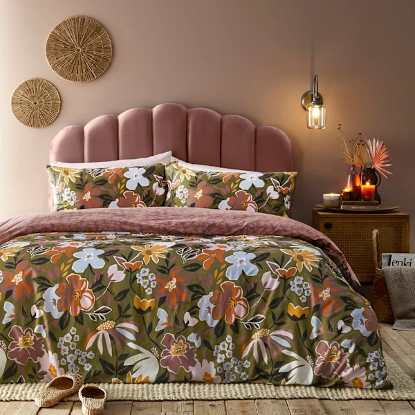Furn Asterea Blommigt Påslakanset Enkelsäng Flerfärgad Multicoloured Single