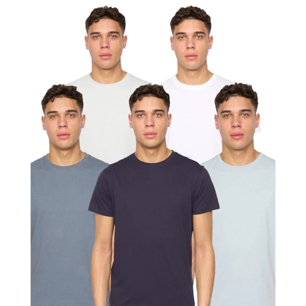 Duck and Cover Herr Demtare Enfärgad T-shirt (5-pack) XL Multi Multicoloured XL