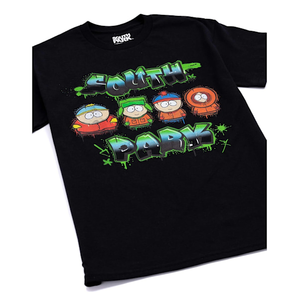 South Park Graffiti T-shirt för män XL Svart Black XL