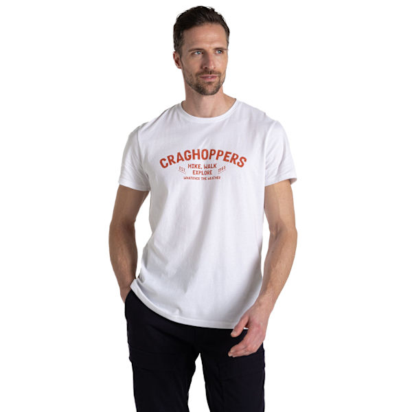 Craghoppers Lucent Kortärmad T-shirt för Män, Oavsett Väder Optic White M