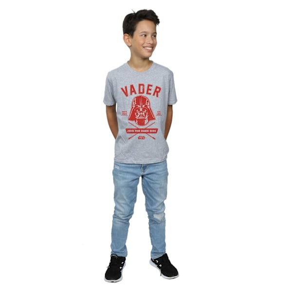 Star Wars Boys Darth Vader Collegiate T-Shirt 12-13 år Sport Sports Grey 12-13 Years