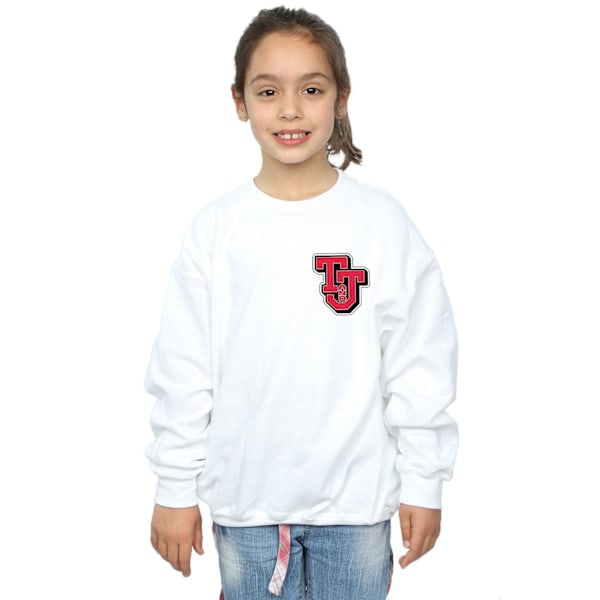 Tom And Jerry Girls Collegiate Logo Sweatshirt 12-13 År Vit White 12-13 Years