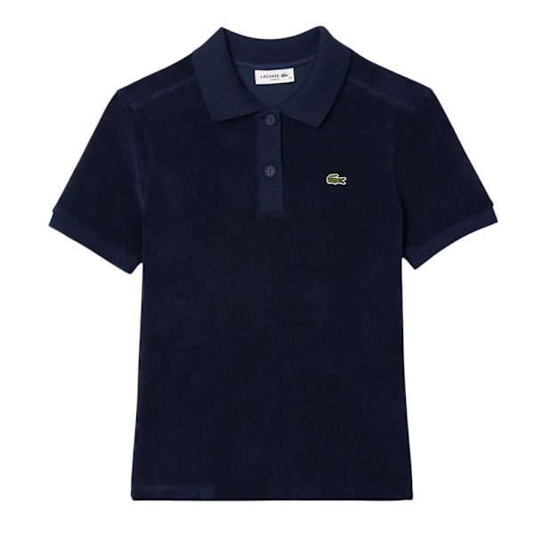 Lacoste Dam/Dam Terrycloth Slim Pikétröja 8 UK Blå Blue 8 UK