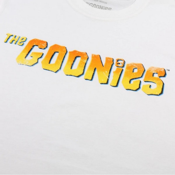 The Goonies Mens Logotyp T-shirt XL Vit White XL