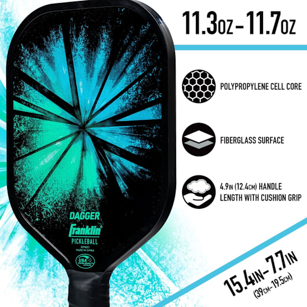 Franklin Dagger Pickleball Paddel och Bollset, En Storlek, Flerfärgad Multicoloured One Size