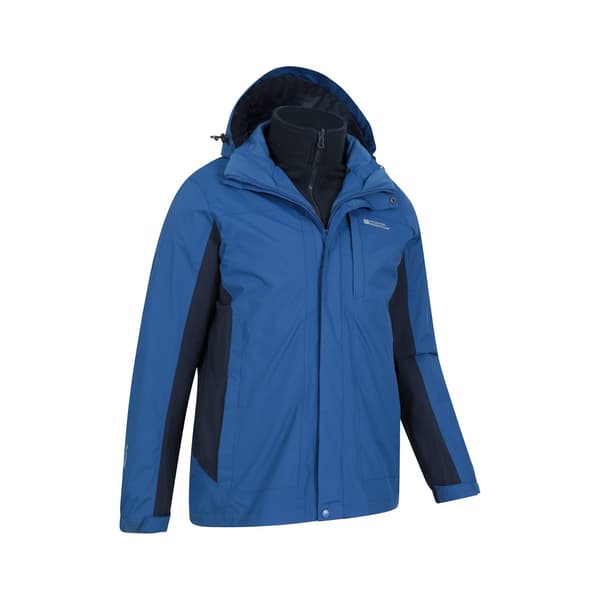 Mountain Warehouse Herr Thunderstorm 3-i-1 Vattentät Jacka L Blue L