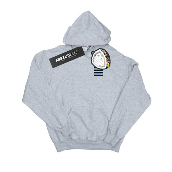 Looney Tunes Herr Tweety Pie Randig Faux Pocket Hoodie S Sport Sports Grey S