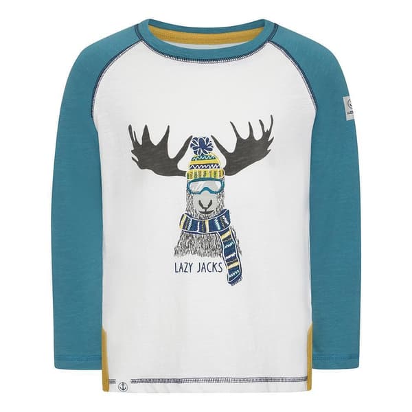 Lazy Jacks Barn/Barn Älg T-shirt 7-8 år Teal Teal 7-8 Years