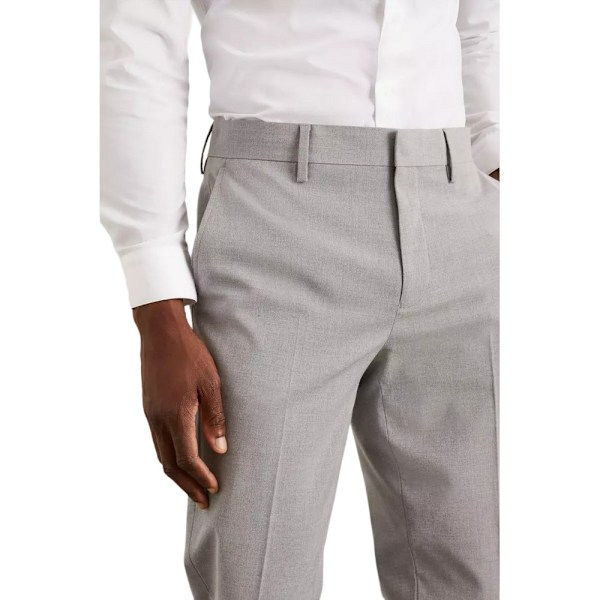 Burton Essential Slim Suit Trousers 30S Light Grey för män Light Grey 30S