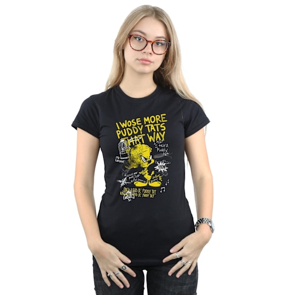 Looney Tunes Dam/Damer More Puddy Tats Tweety Bomull T-Shir Black M