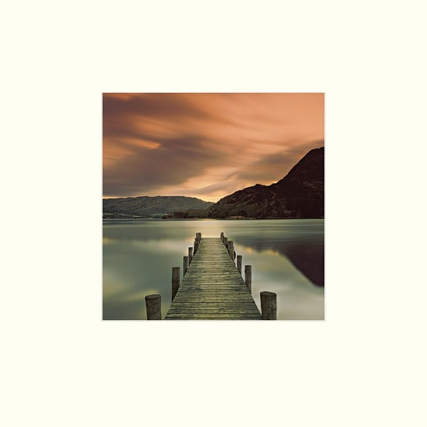 Mel Allen Ullswater Print 30cm x 30cm Grå/Orange Grey/Orange 30cm x 30cm