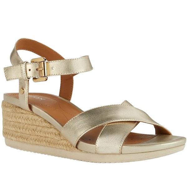 Geox Dam/Dam Ischia Corda Mocka Sandaler 6 UK Ljus Guld Light Gold 6 UK