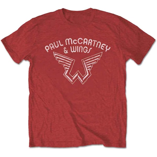 Paul McCartney Dam/Dam Wings Logo T-shirt XL Röd Red XL