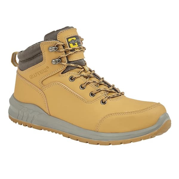 Grafters Action Nubuck Säkerhetskängor för Män 7 UK Honung Honey 7 UK