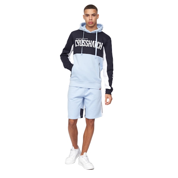 Crosshatch Mens Compounds Hoodie S Marinblå/Ljusblå Navy/Light Blue S
