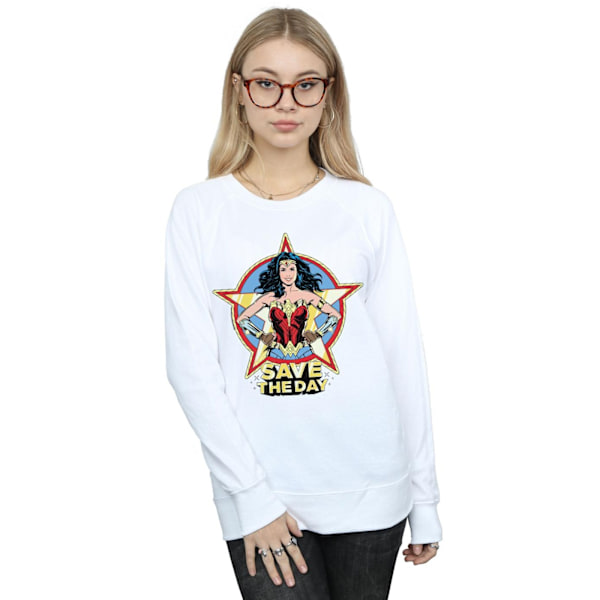 DC Comics Dam/Kvinnor Wonder Woman 84 Stjärndesign Sweatshirt White M