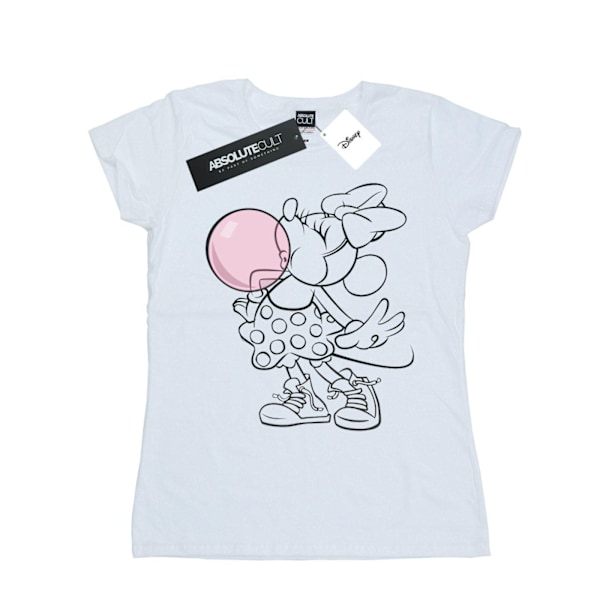 Disney Dam/Kvinnor Minnie Mouse Tuggummi Bubbla Bomull T-shirt M W White M