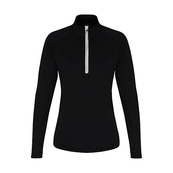 TriDri Dam/Kvinnor Långärmad Performance Quarter Zip Top XL Black/White XL