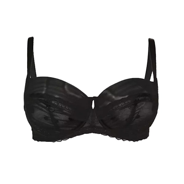 Underbar Dammode/Dam Prickig Broderad BH 34FF Svart Black 34FF