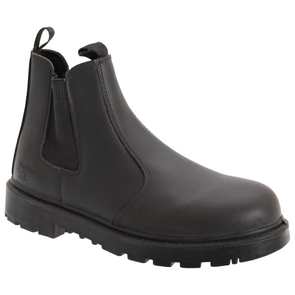 Grafters Herr Grinder Safety Twin Gusset Leather Dealer Boots 5 Black 5 UK