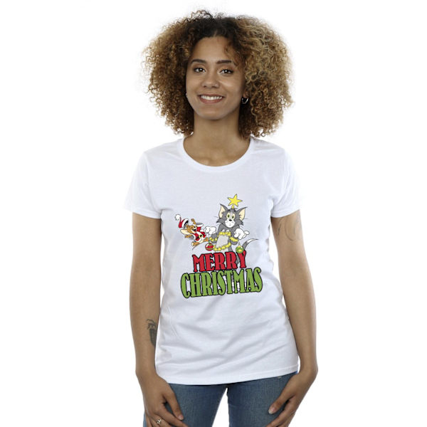 Tom And Jerry Dam/Damer Julgranskulor Bomull T-shirt White M