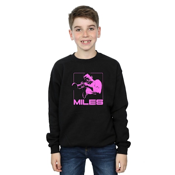 Miles Davis Boys Pink Square Sweatshirt 3-4 år Svart Black 3-4 Years