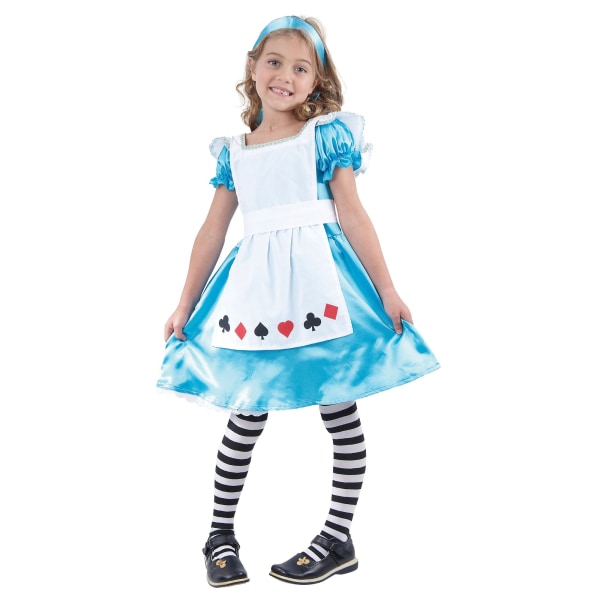 Bristol Novelty Barn/Flickor Alice Costume L Blå/Vit Blue/White L