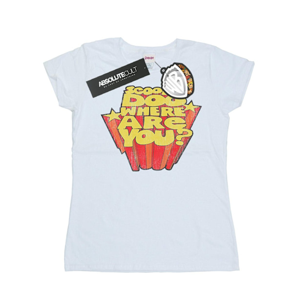 Scooby Doo Dam/Kvinnor Var Är Du? Bomull T-shirt S Vit White S