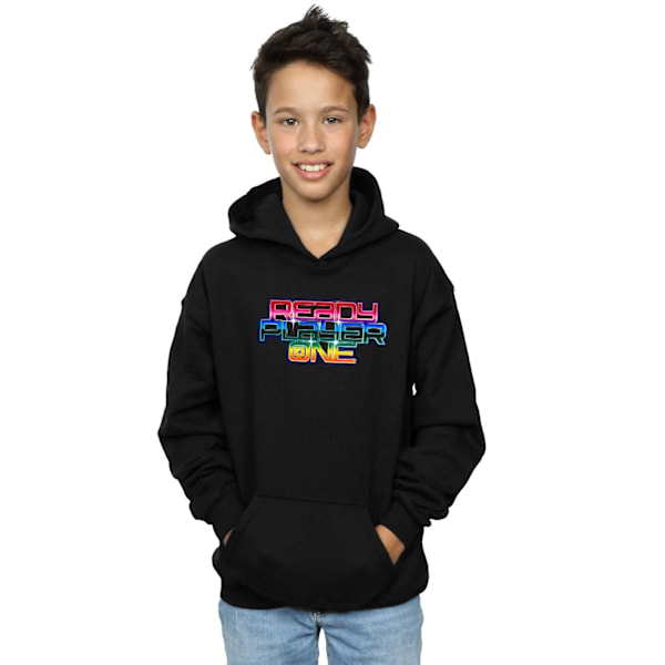 Ready Player One Boys Rainbow Logo Hoodie 5-6 år Svart Black 5-6 Years