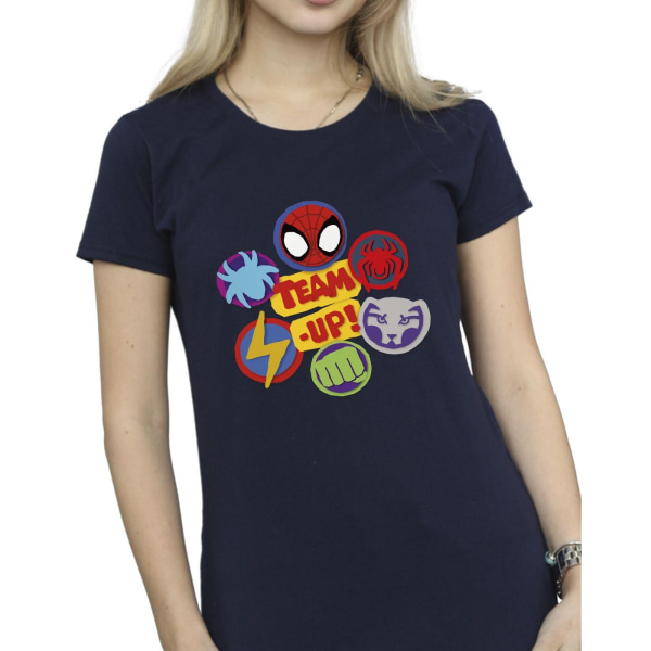 Marvel Womens/Ladies Spidey And His Amazing Friends Team Up Cot Navy Blue L