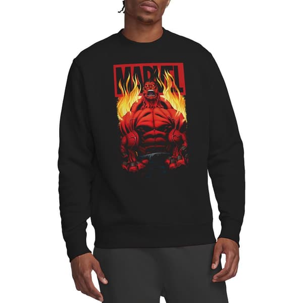 Marvel Unisex Vuxen Röd Hulk Eld Sweatshirt L Svart Black L