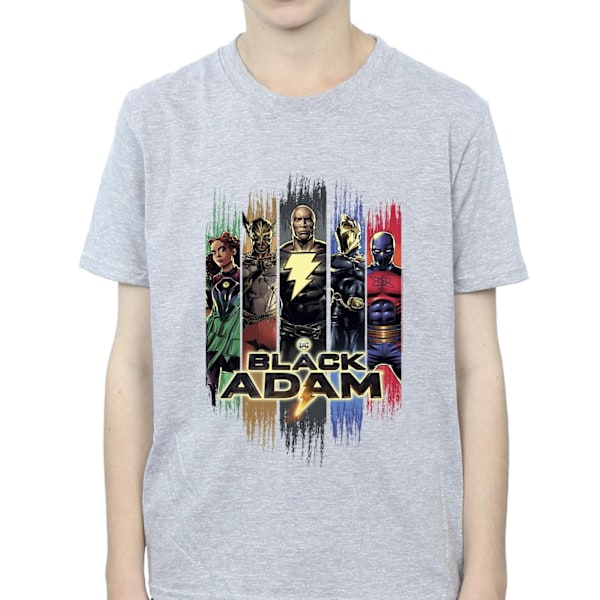 DC Comics Boys Black Adam JSA Komplett Grupp T-shirt 9-11 år Sports Grey 9-11 Years