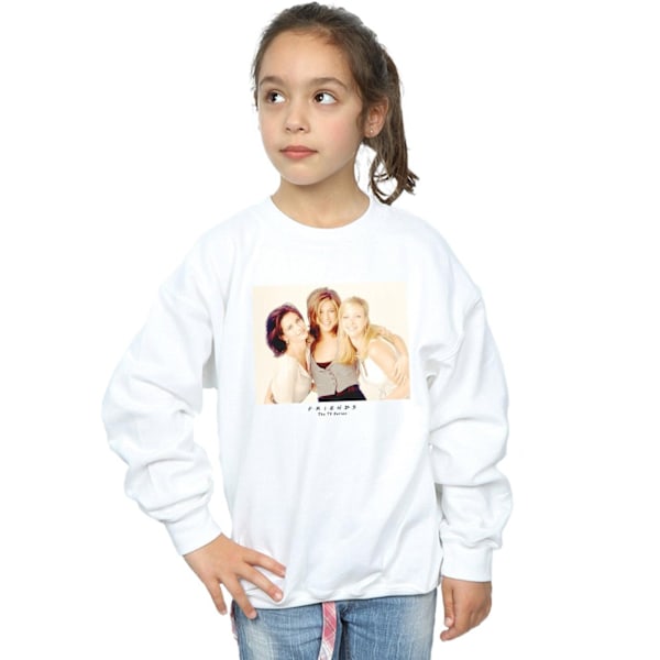 Friends Girls Girls Foto Sweatshirt 5-6 År Vit White 5-6 Years