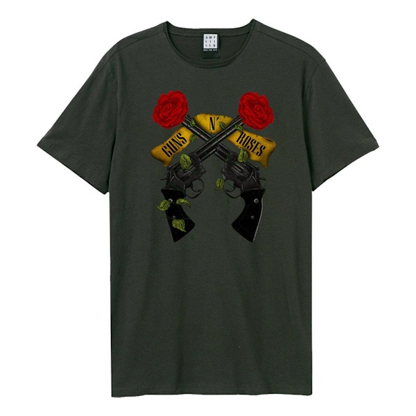 Amplified Unisex Vuxen Shooting Guns N Roses T-shirt M Kolgrå Charcoal M