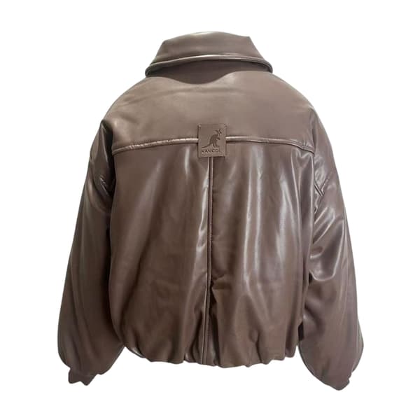 Kangol Dam Enfärgad Ribbad Bomberjacka 6 UK Brun Brown 6 UK