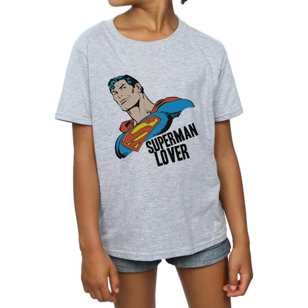 DC Comics Girls Superman Lover Bomull T-shirt 12-13 År Sport Sports Grey 12-13 Years