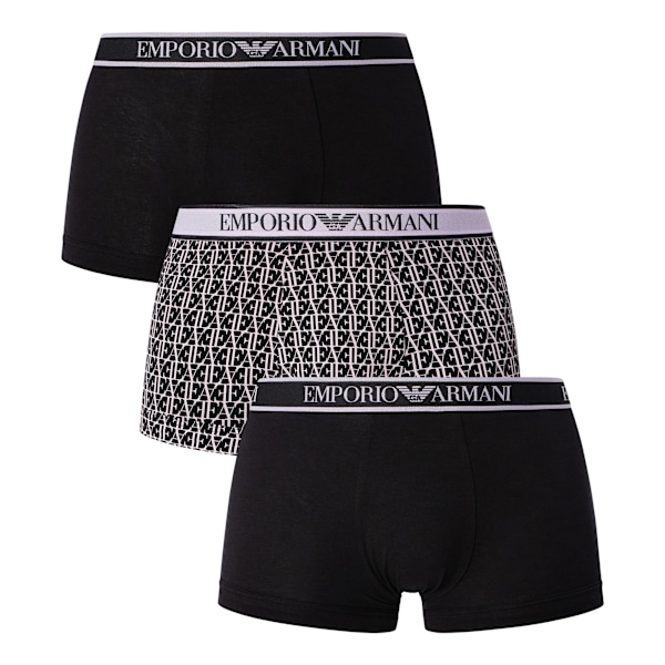 Emporio Armani Herr Boxershorts (3-pack) L Svart Black L