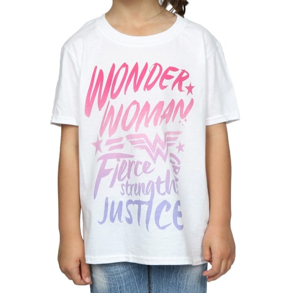 DC Comics Girls Wonder Woman Gradient Text Bomull T-shirt 9-11 White 9-11 Years