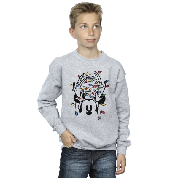 Disney Boys Mickey Mouse Christmas Head Lights Sweatshirt 5-6 Y Sports Grey 5-6 Years