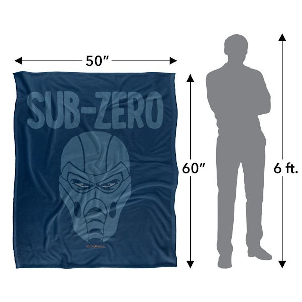 Mortal Kombat Huvud Sub-Zero Filt One Size Flerfärgad Multicoloured One Size