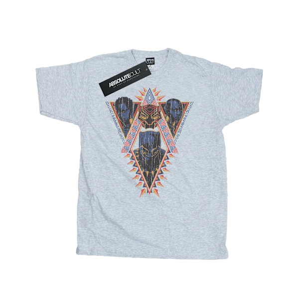 Marvel Herr Svart Panter Tribal Heads T-shirt L Sports Grey Sports Grey L