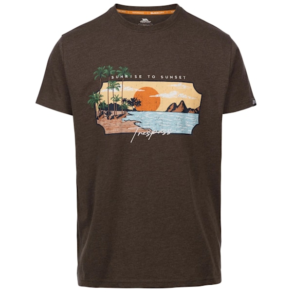 Trespass Pendla Tryckt T-shirt för Män M Peat Marl Peat Marl M