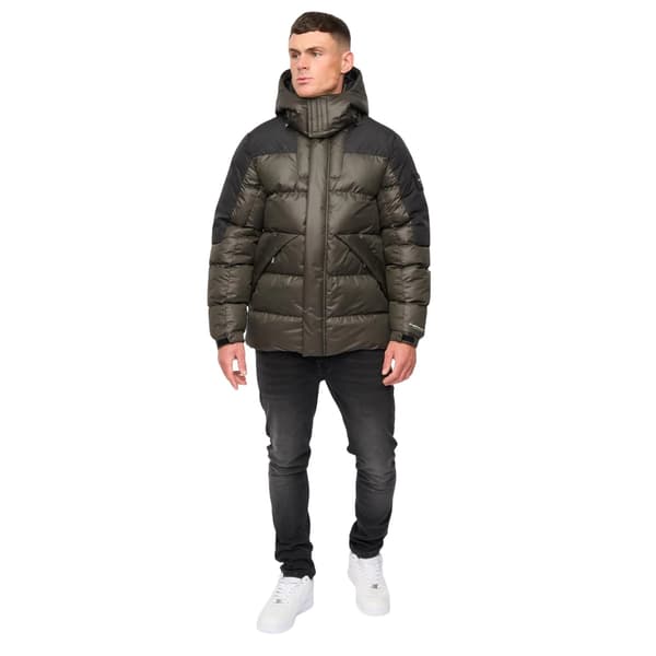 Crosshatch Herr Camptor Panelled Jacka L Oliv Olive L