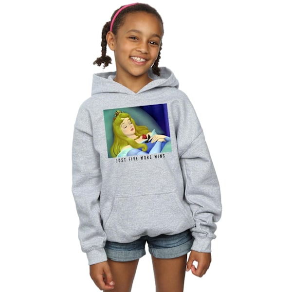 Disney Princess Girls Sleeping Beauty Five More Minutes Hoodie Sports Grey 9-11 Years