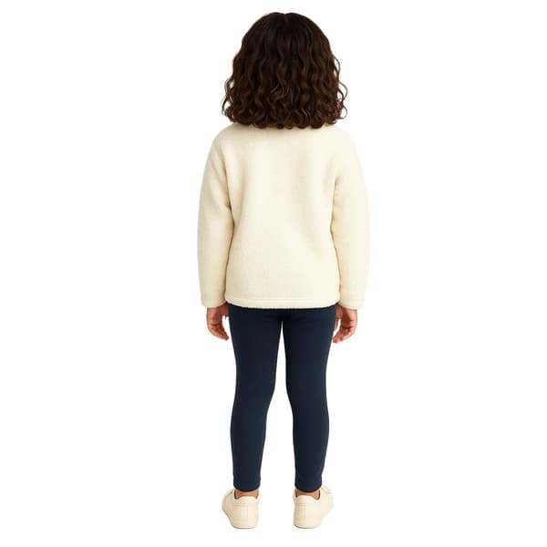 Lilo & Stitch Flickor Borg Half Zip Loungewear Set 2-3 år Off Off White/Blue 2-3 Years