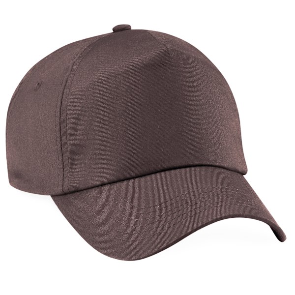 Beechfield Unisex Original 5-Panel Baseballkeps i enfärgad design, One Size Chocolate One Size