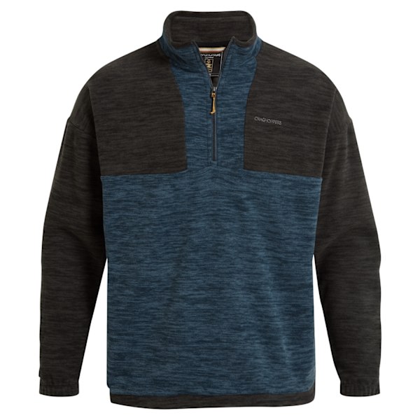 Craghoppers Esk Herr Fleece Tröja med Halv Dragkedja och Färgblock Melange S Blue Stone S