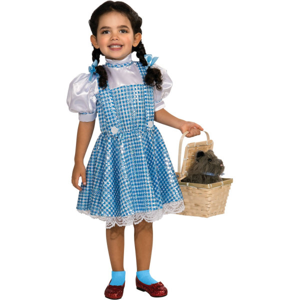 Wizard Of Oz Barn/Barn Dorothy Sequin Kostym L Blå/Vit Blue/White L