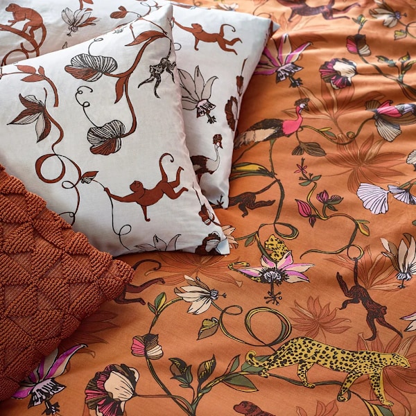 Furn Wildlings Tropical Påslakan Set Dubbel Varm Sienna Warm Sienna Double