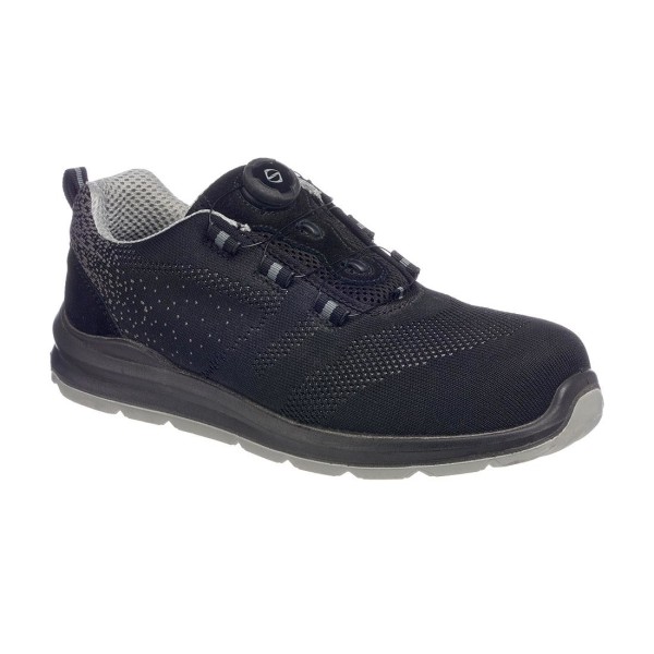 Portwest Män Knitted Wire Lace Safety Trainers 10 UK Black/Gre Black/Grey 10 UK